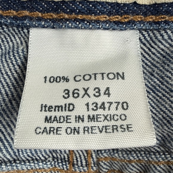 L.L.Bean Jeans Men 36x34 Relaxed Fit Dark Blue Denim Cotton Casual - Picture 13 of 14